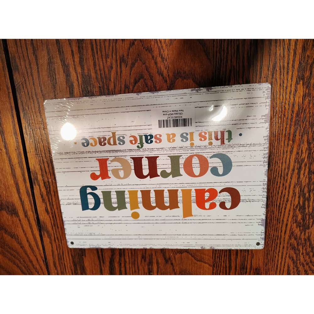 Calming Corner This Is A Safe Space Metal Wall Sign Decor for Classroom Office
